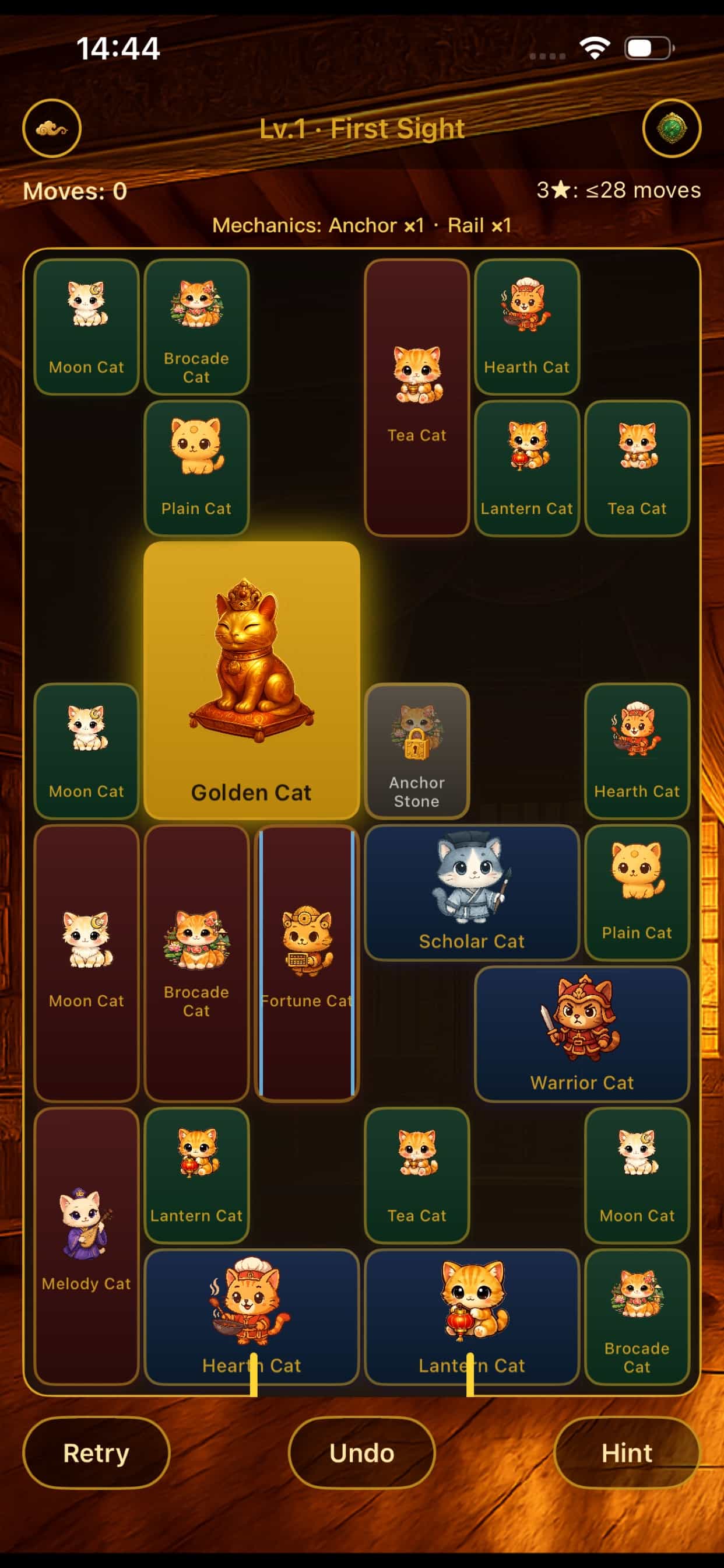 A puzzle board full of cat pieces